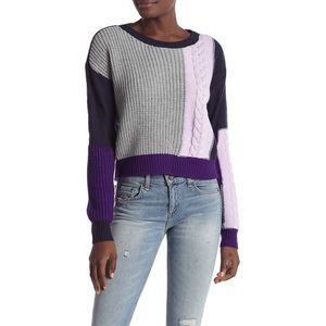 NWT Ten sixty sherman colorblock cable sweater L